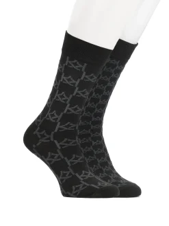 Bawełniane skarpety nieparzyste w monogramy KAZAR