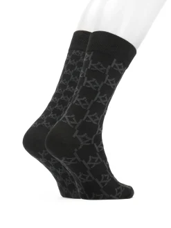 Bawełniane skarpety nieparzyste w monogramy KAZAR