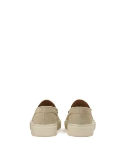 Beżowe wsuwane loafersy na podeszwie typu sneakers