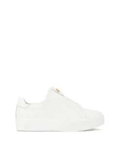 Białe sneakersy w tłoczone monogramy KAZAR