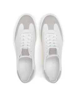 Biało-szare sneakersy męskie z monogramem KAZAR
