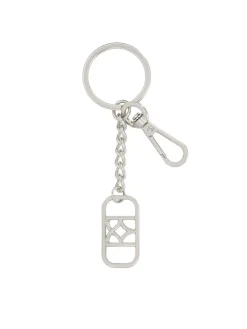 Brelok z monogramem w kolorze srebrnym