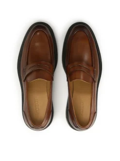 Brązowe loafersy na grubszej podeszwie