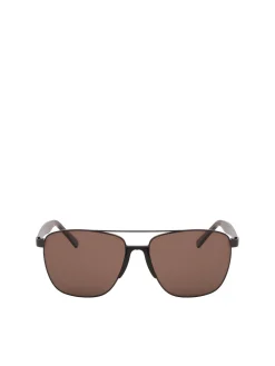 Brązowe okulary przeciwsłoneczne Aviator z polaryzacją