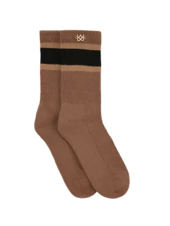 Brązowe skarpety z monogramem KAZAR