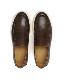 Brązowe wsuwane loafersy na podeszwie typu sneakers