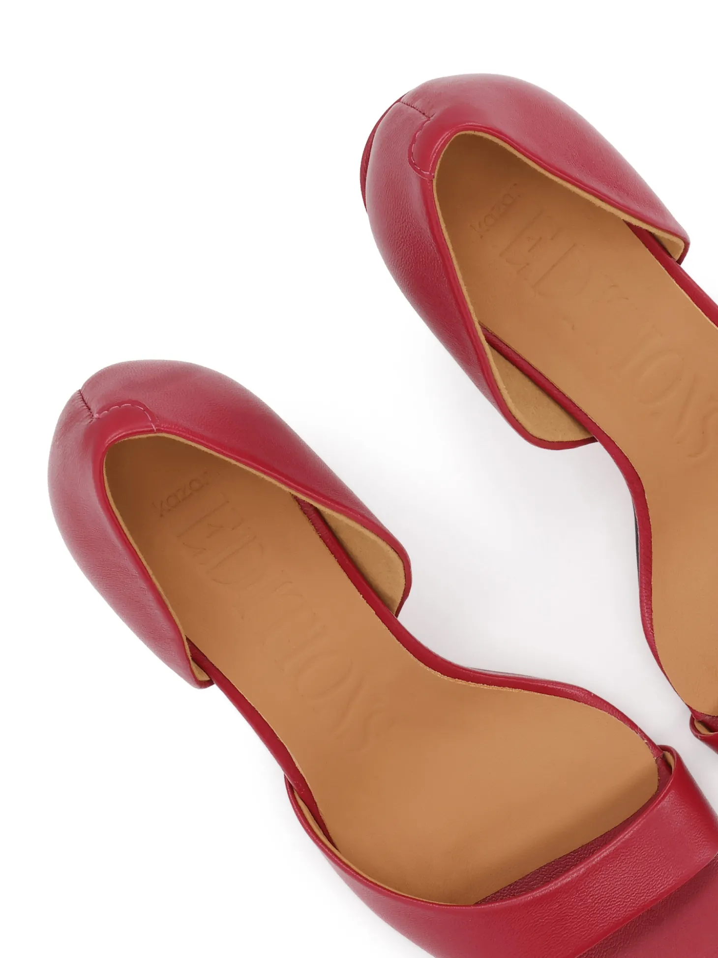 Ciemnoróżowe czółenka peep toe