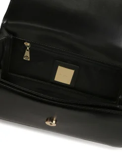 Czarna baguette bag z dwoma paskami