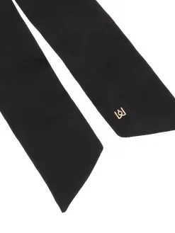 Czarna gumka scrunchie ze wstążkami