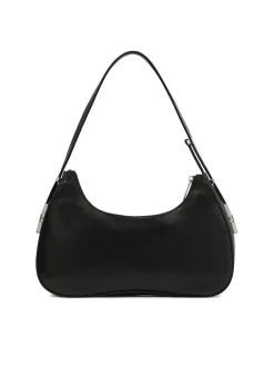Czarna torebka baguette z monogramem