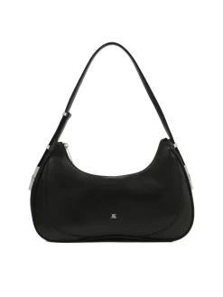 Czarna torebka baguette z monogramem