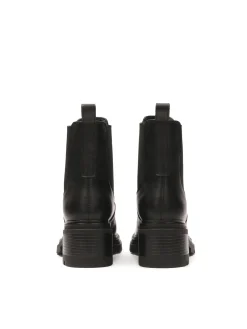 Czarne chelsea boots na szerokim obcasie
