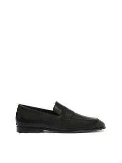 Czarne klasyczne loafersy ze skóry