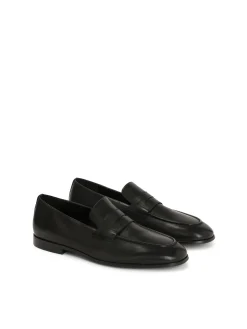 Czarne klasyczne loafersy ze skóry