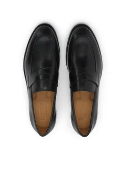 Czarne loafersy męskie ze skóry naturalnej z Limited Edition