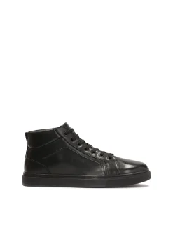 Czarne męskie sneakersy z wysoką cholewką