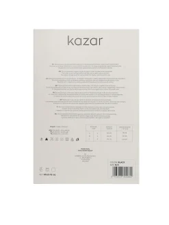 Czarne rajstopy z pionową linią i logotypem