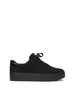 Czarne sneakersy damskie z atrakcyjnym sznurowaniem
