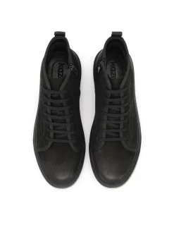 Czarne sneakersy z cholewką za kostkę