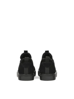 Czarne sneakersy z nubuku i tkaniny