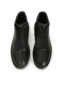 Czarne sneakersy z wysoką cholewką