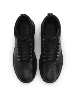 Czarne sznurowane sneakersy męskie