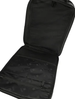 Czarny skórzany plecak z kieszenią na laptopa