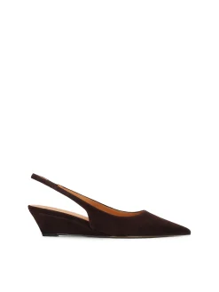 Czółenka slingback na koturnie
