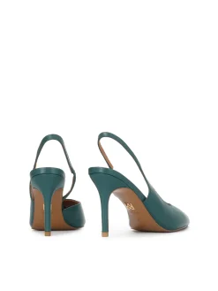 Czółenka slingback z wydłużonymi otwartymi noskami