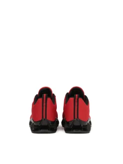 Czerwone sneakersy męskie z przewiewnej tkaniny