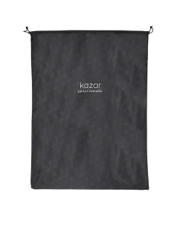 Duża niebieska walizka w monogramy