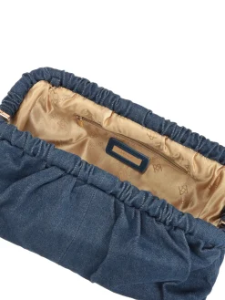 Duża torebka pouch bag z tkaniny denim
