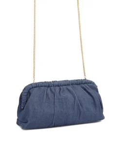 Duża torebka pouch bag z tkaniny denim