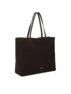 Duża torebka shopper z zamszu