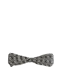 Elegancka opaska na włosy w biało-czarne monogramy KAZAR