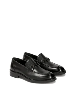 Eleganckie skórzane loafersy z klamrą