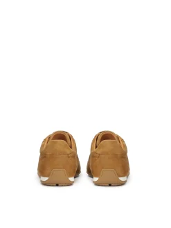 Jasnobrązowe sneakersy z zamszu