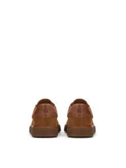 Jasnobrązowe zamszowe sneakersy