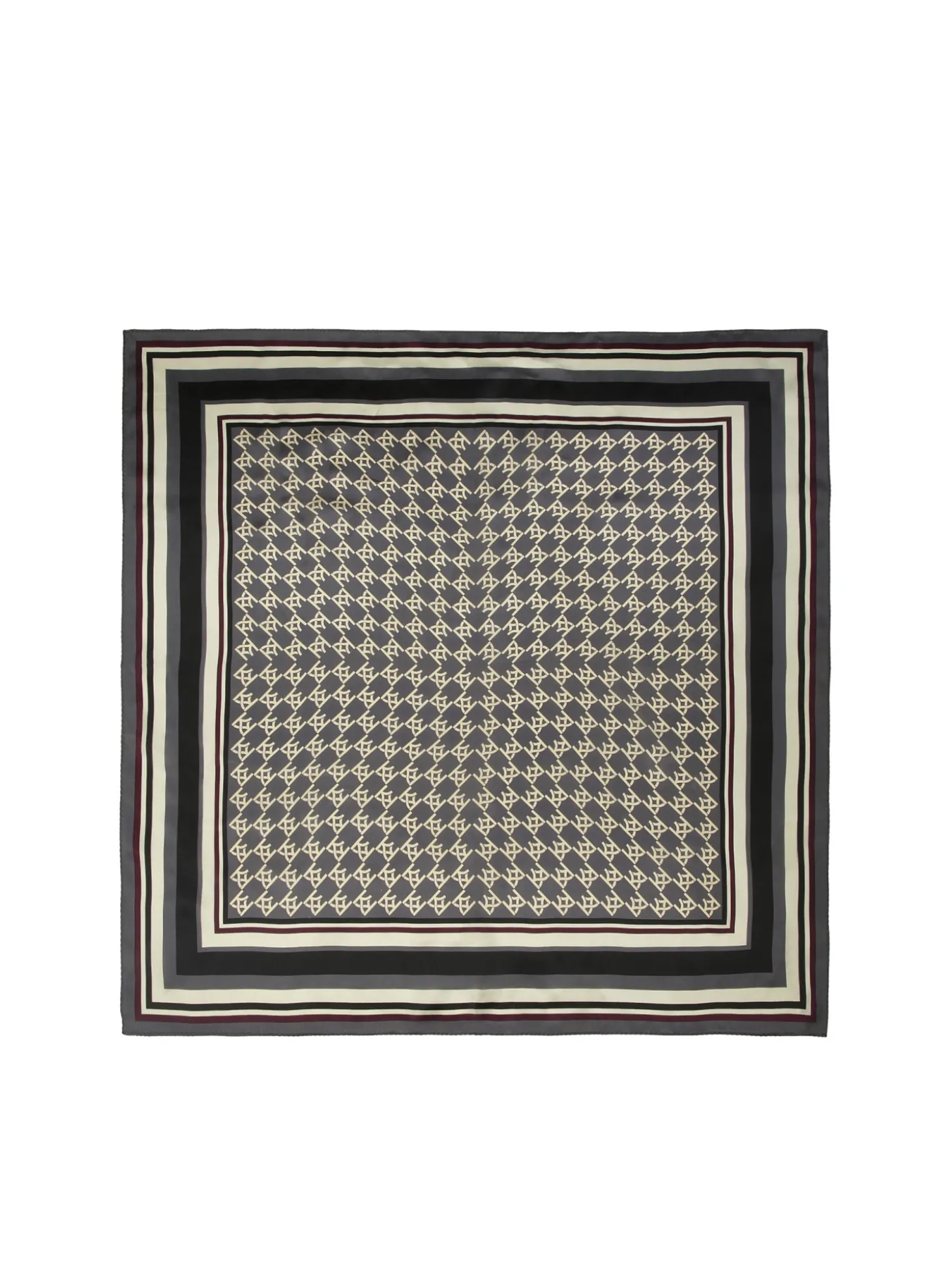 Jedwabna apaszka w monogramy KAZAR