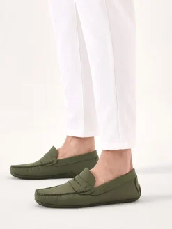 Khaki mokasyny męskie