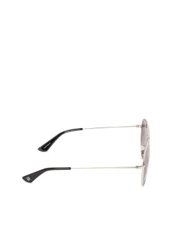 Klasyczne okulary aviator ze srebrną ramką