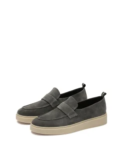Loafersy męskie z zamszu na podeszwie typu sneakers
