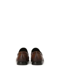 Loafersy z cieniowanej skóry w brązowym kolorze