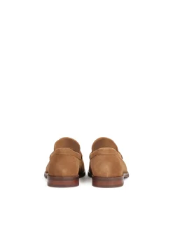 Loafersy z naszytym ozdobnym paskiem z wycięciem