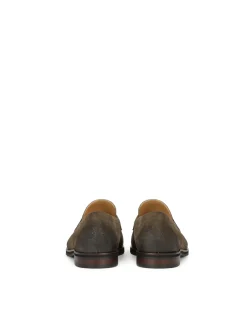 Loafersy z zamszu w kolorze khaki