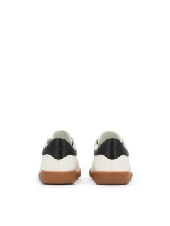 Luksusowe sneakersy z białej skóry naturalnej