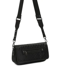 Mała tekstylna listonoszka w monogramy