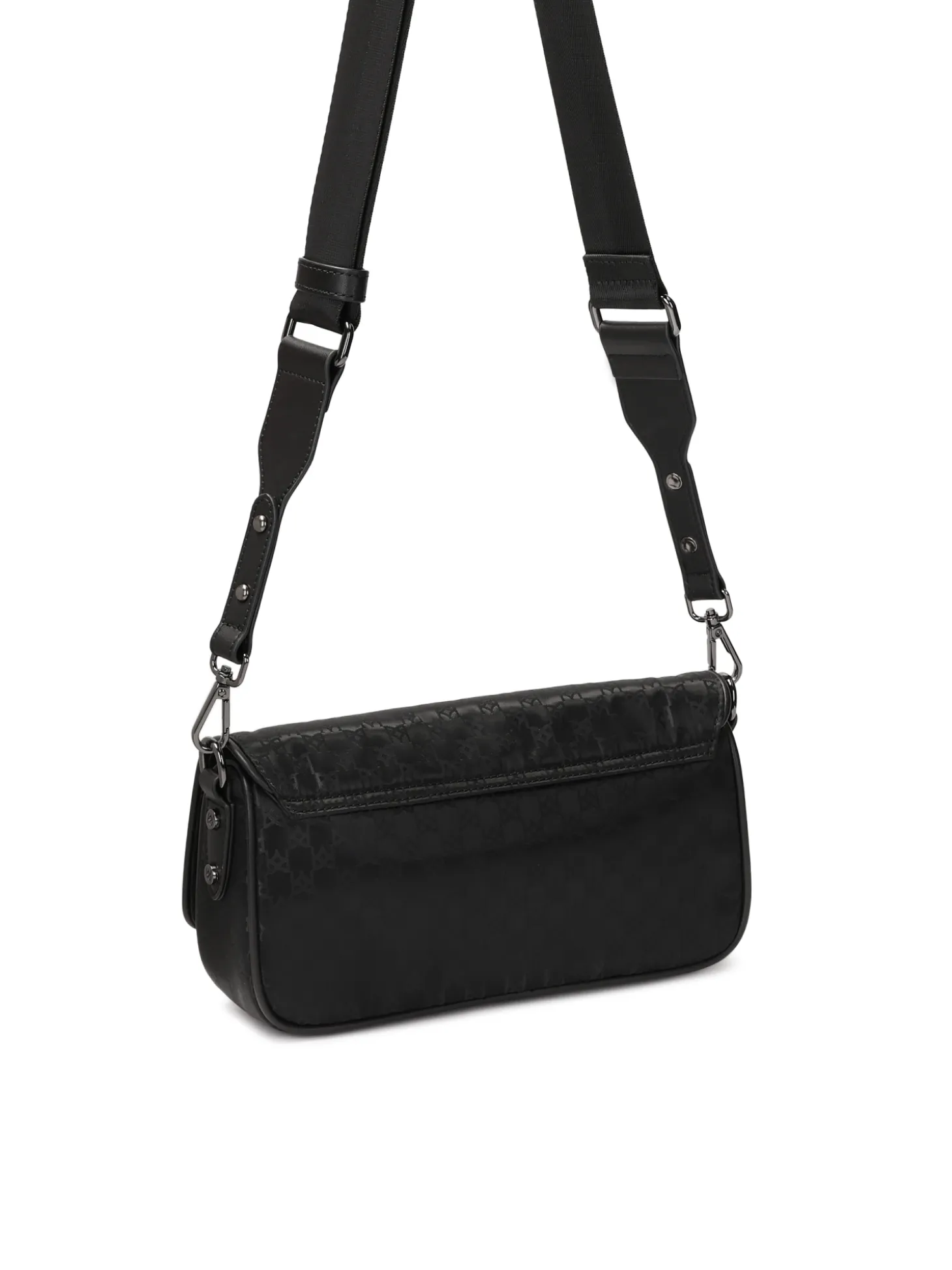 Mała tekstylna listonoszka w monogramy