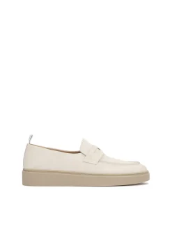 Minimalistyczne loafersy na podeszwie typu sneakers z zamszu