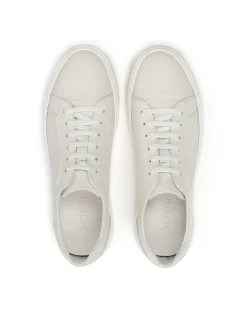 Minimalistyczne skórzane sneakersy męskie off-white